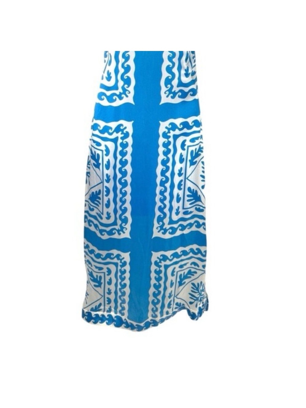 Tuckernuck Blue and White Cross-Neck Maxi Dress - Picture 9 of 10